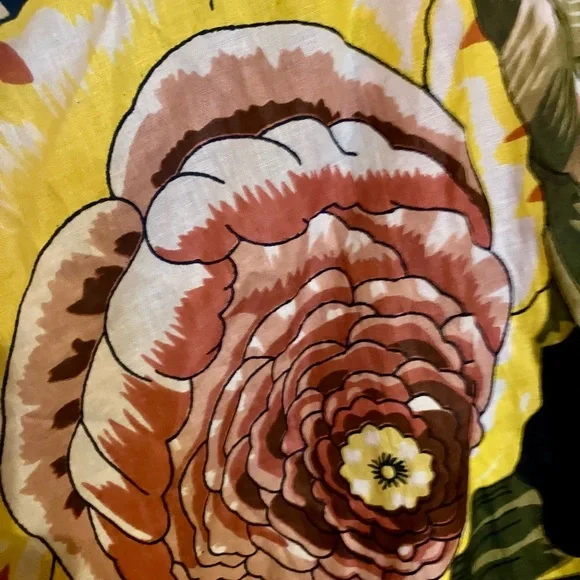 Floral Black Handmade Robe - Elegant Botanical Print - Picture 6 of 6